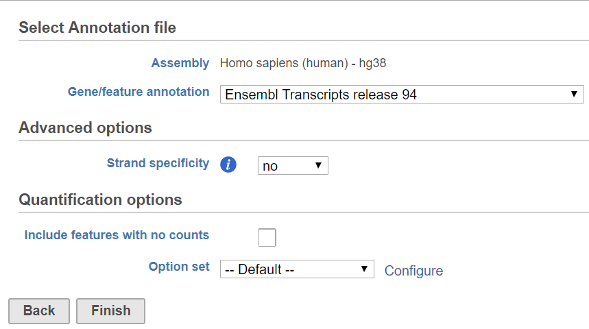 Figure 1. Basic HTSeq options